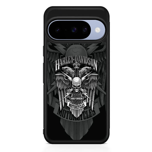 Harley Davidson Silver Pinion Google Pixel 10 Case | Google Pixel 10 Rubber Protective Case