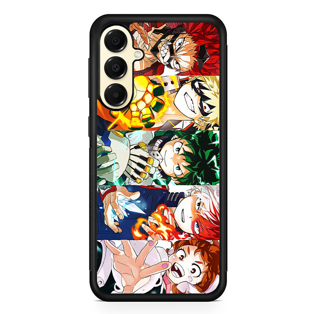 My Hero Academia Main Characters Samsung Galaxy A16 Case | Slim Rubber Samsung Galaxy A16 Case