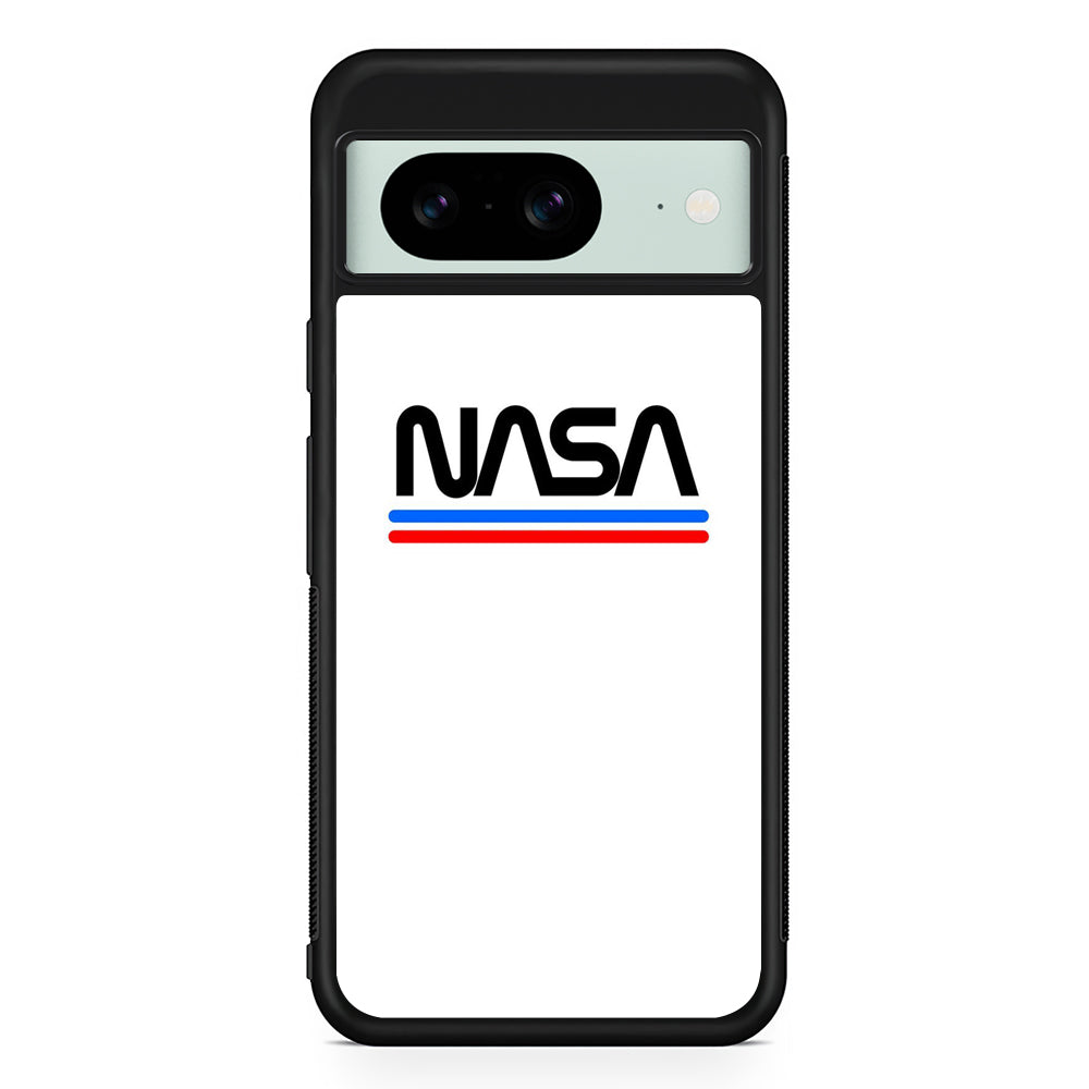 Nasa White Stripe Google Pixel 8 Case | Durable Protective Cover for Google Pixel 8