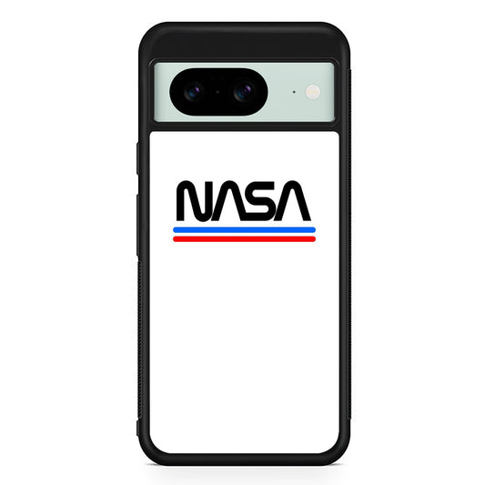 Nasa White Stripe Google Pixel 8 Case | Durable Protective Cover for Google Pixel 8