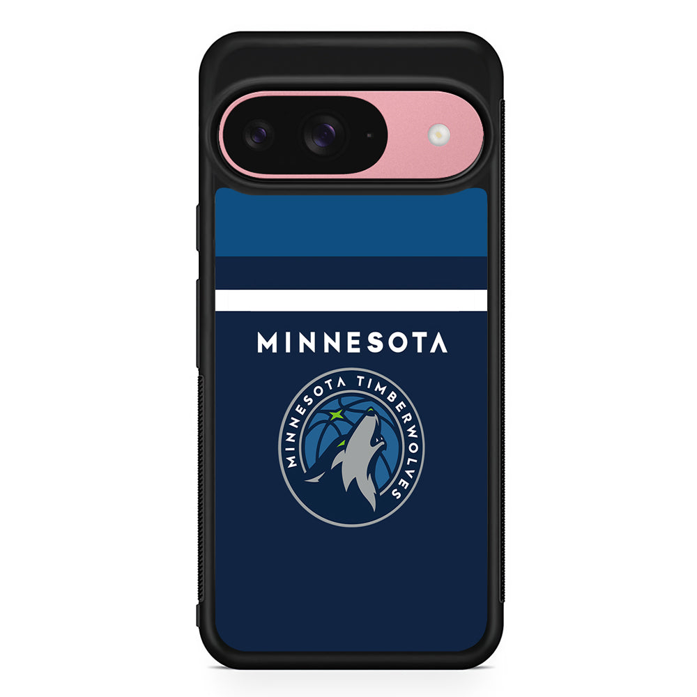NBA Minnesota Timberwolves Jersey Google Pixel 9 Case | Google Pixel 9 Protective Rubber Case