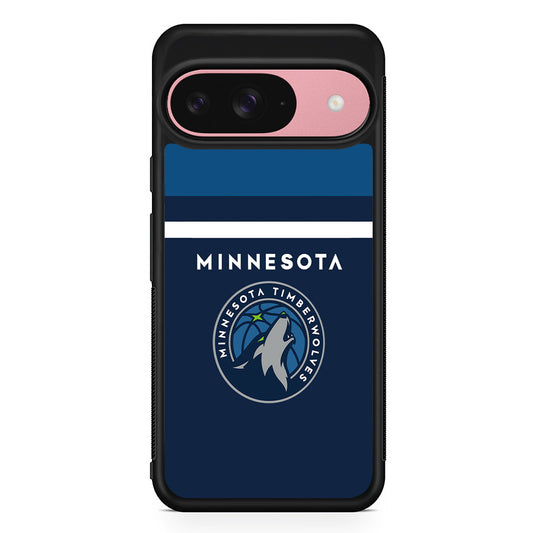 NBA Minnesota Timberwolves Jersey Google Pixel 9 Case | Google Pixel 9 Protective Rubber Case