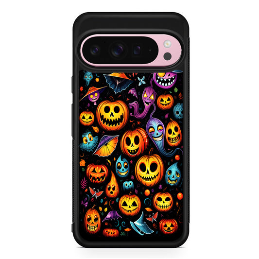 Halloween Pumpkins and Ghosts Google Pixel 9 Pro XL Case | Protective Cover