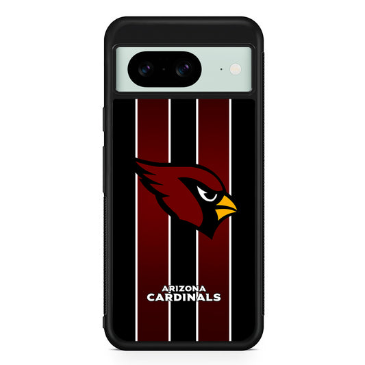 NFL Arizona Cardinals Strike Line Google Pixel 8 Case | Durable Protective Cover for Google Pixel 8