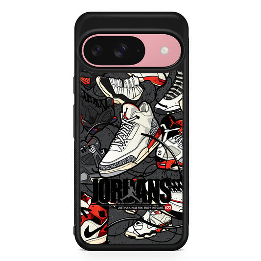 Air Jordan Play and Enjoy The Game Google Pixel 9 Case | Google Pixel 9 Protective Rubber Case