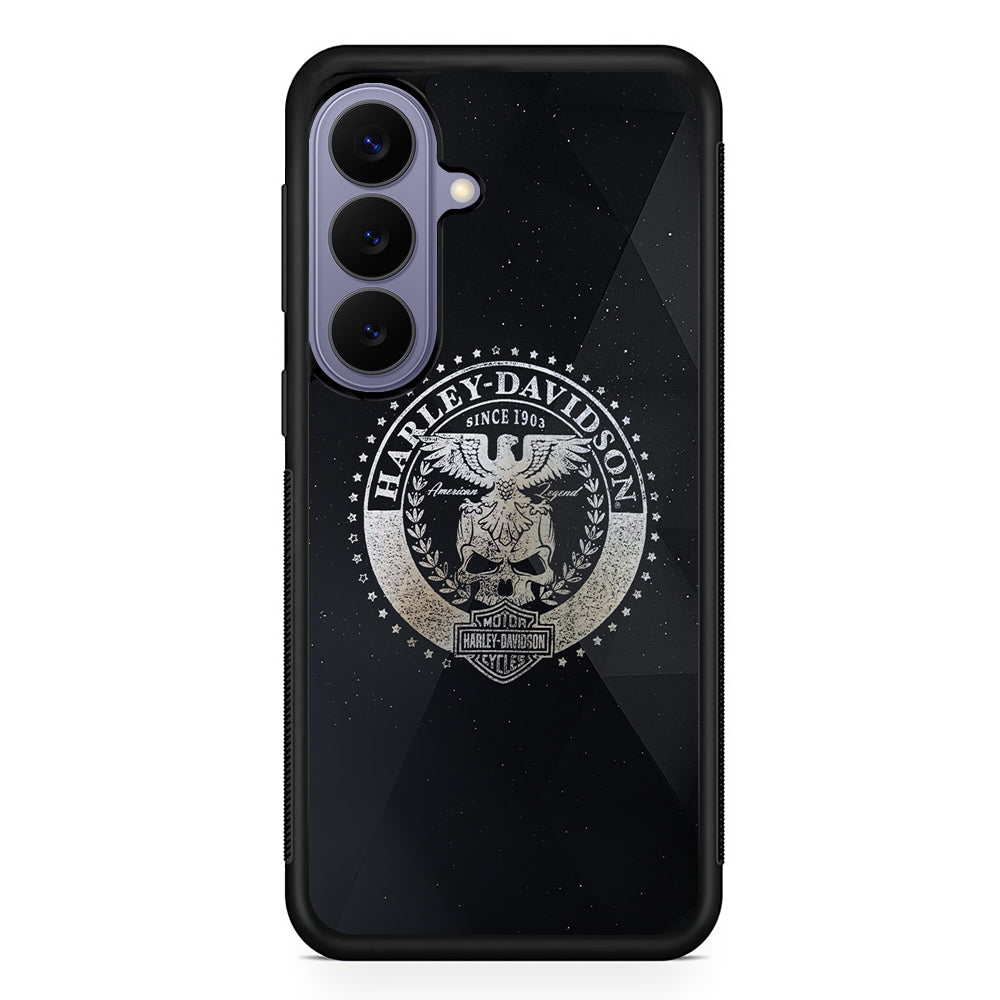 Harley Davidson Silver Emblem Samsung Galaxy S26 Case | Lightweight Samsung Galaxy S26 Phone Case