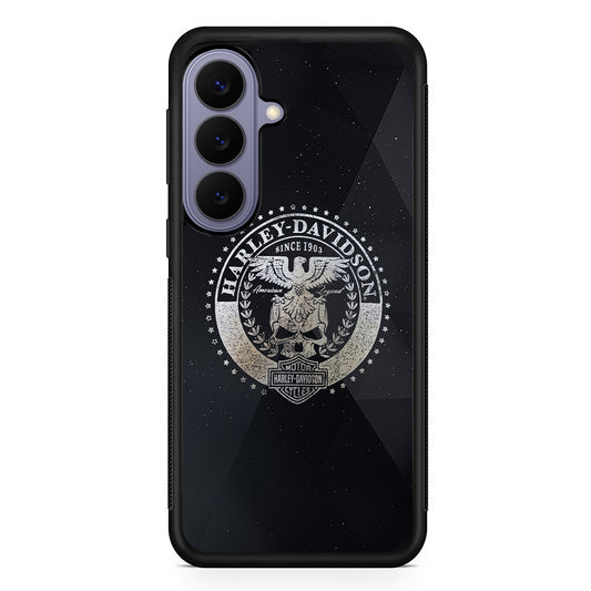 Harley Davidson Silver Emblem Samsung Galaxy S26 Case | Lightweight Samsung Galaxy S26 Phone Case
