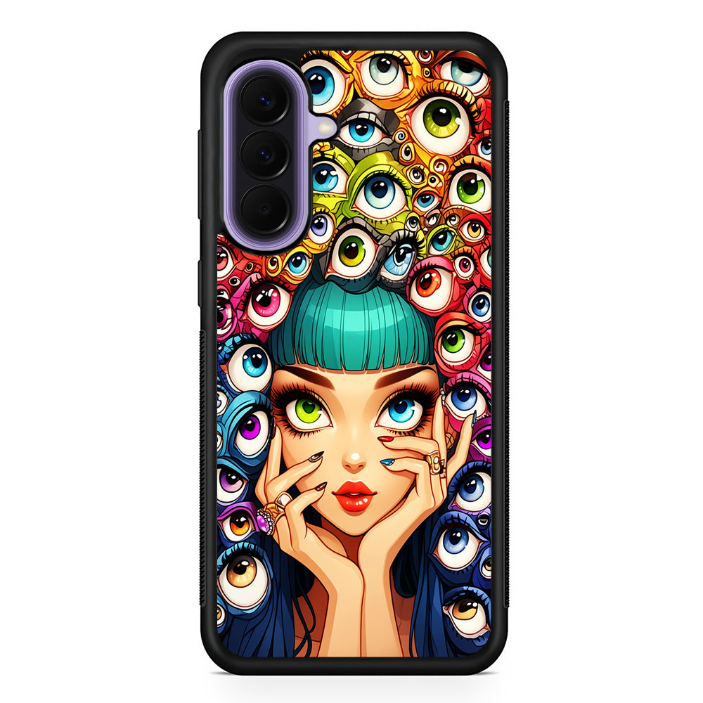 Flamboyant Girl with Many Eyes Samsung Galaxy A57 Case | Slim Samsung Galaxy A57 Rubber Case