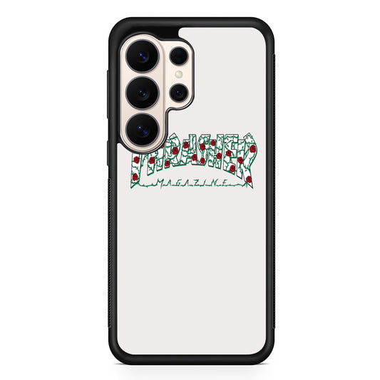 Thrasher White Milk Rose Floral Samsung Galaxy S26 Ultra Case | Slim Everyday Protection for Galaxy S26 Ultra