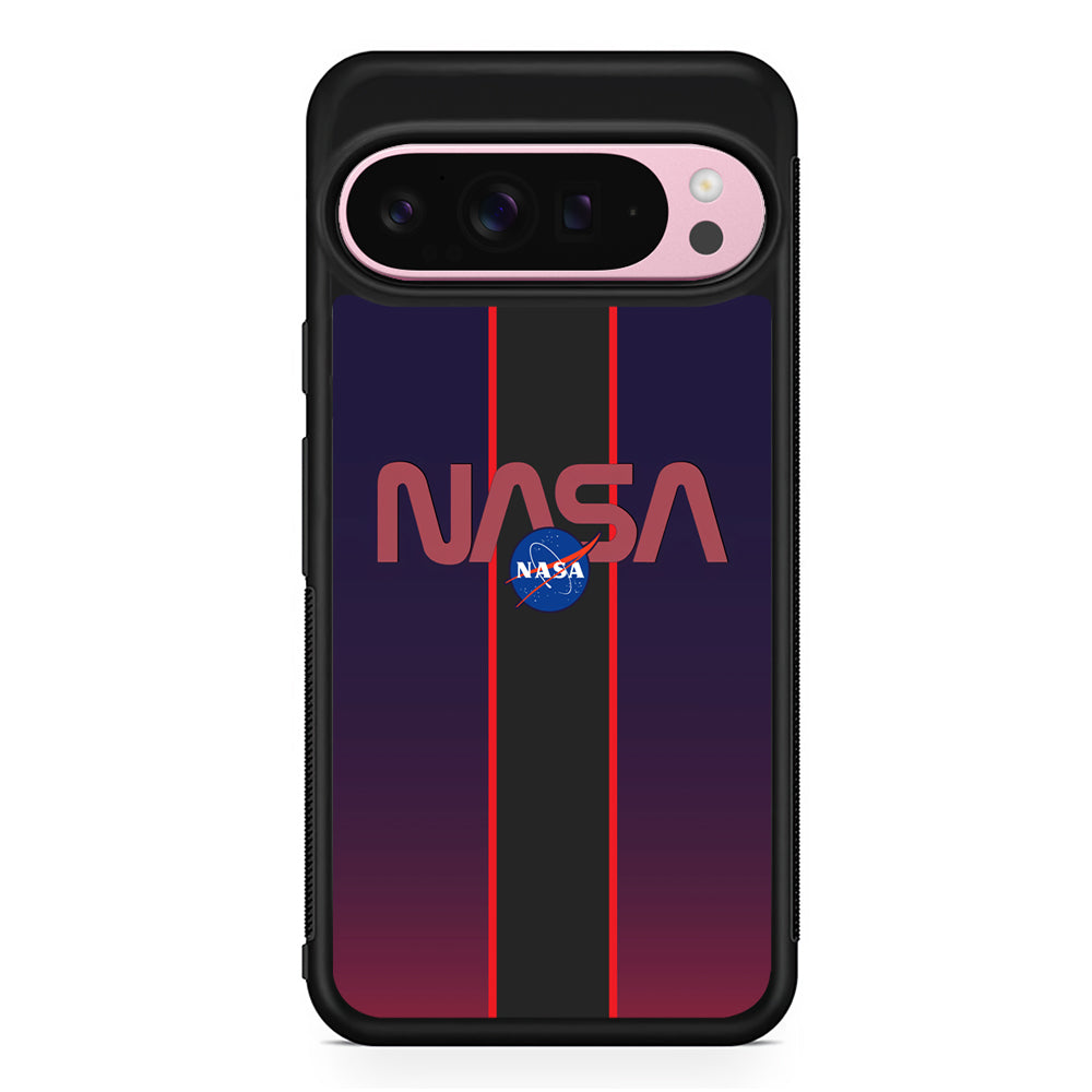Nasa Stripe Line Red Google Pixel 9 Pro XL Case | Protective Cover