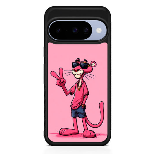 Pink Panther Wearing Glasses Google Pixel 10 Case | Google Pixel 10 Rubber Protective Case