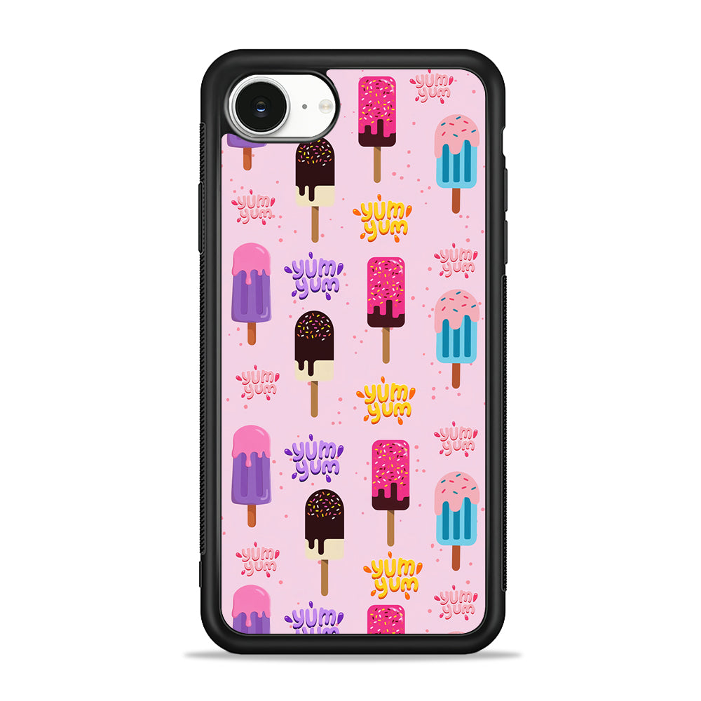 Pink Colourful Cute Ice Cream iPhone 16e Case | Protective Phone Cover