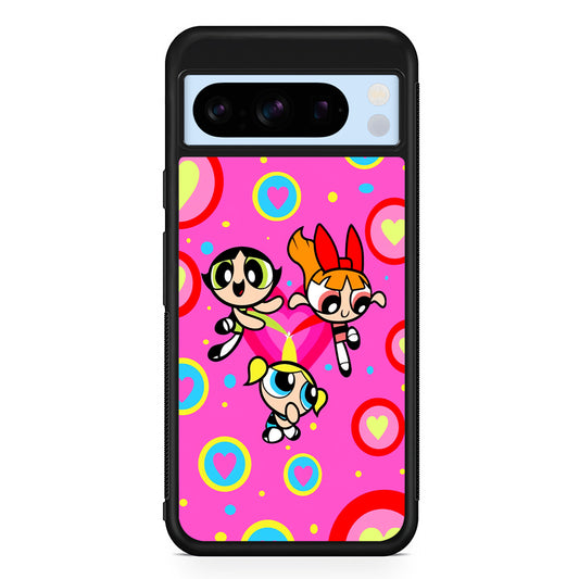 The Powerpuff Girls Love Pattern Google Pixel 8 Pro Case | Slim Rubber Case for Google Pixel 8 Pro
