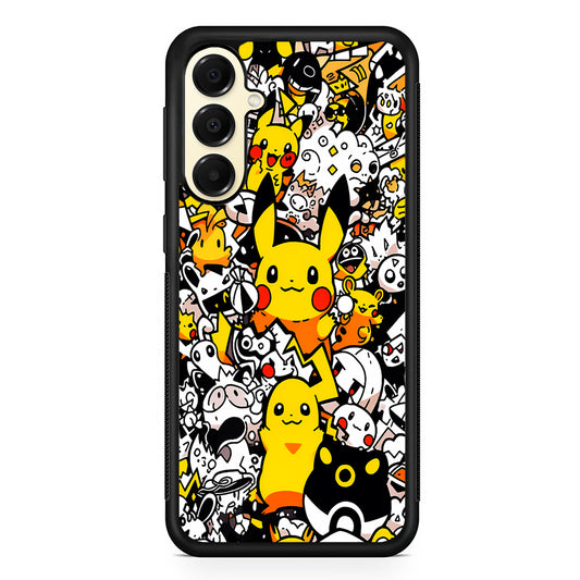 Pokemon Pikachu Doodle Samsung Galaxy A16 Case | Slim Rubber Samsung Galaxy A16 Case
