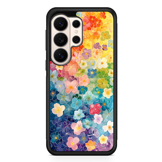 Artistic Rainbow Flower Pattern Samsung Galaxy S26 Ultra Case | Slim Protective Case for Samsung Galaxy S26 Ultra