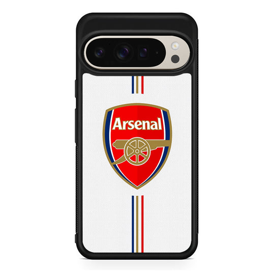 Arsenal Emblem Stripe Line Google Pixel 9 Pro Case | Slim Protective Cover