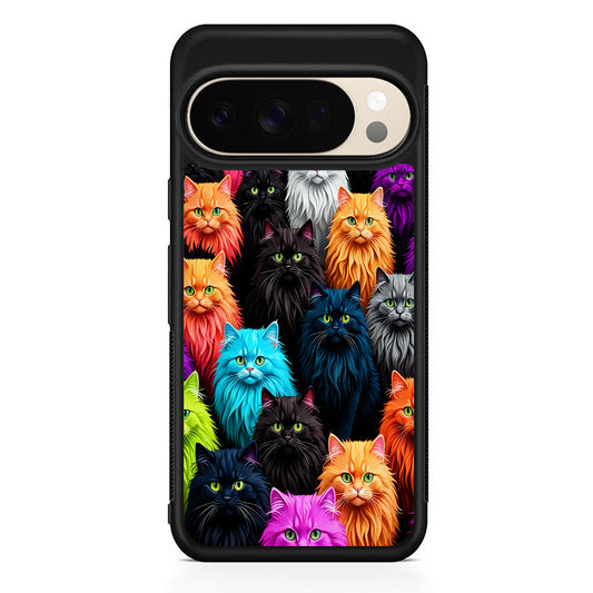 A Group of Colorful Cats Google Pixel 10 Pro XL Case | Slim Google Pixel 10 Pro XL Protective Case