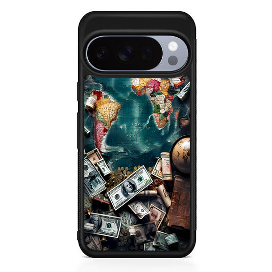 Money on The Map Travel Google Pixel 10 Pro Case | Slim Google Pixel 10 Pro Rubber Case