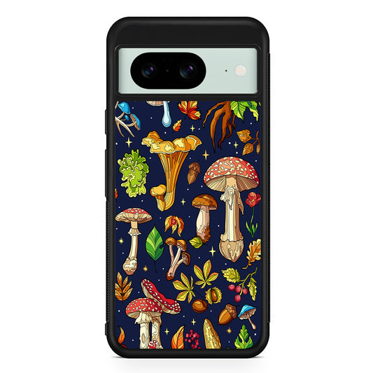 Various Mushrooms Autumn Google Pixel 8 Case | Durable Protective Cover for Google Pixel 8