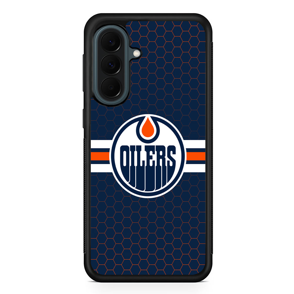 NHL Edmonton Oilers Logo Samsung Galaxy A37 Case | Samsung Galaxy A37 Rubber Phone Case