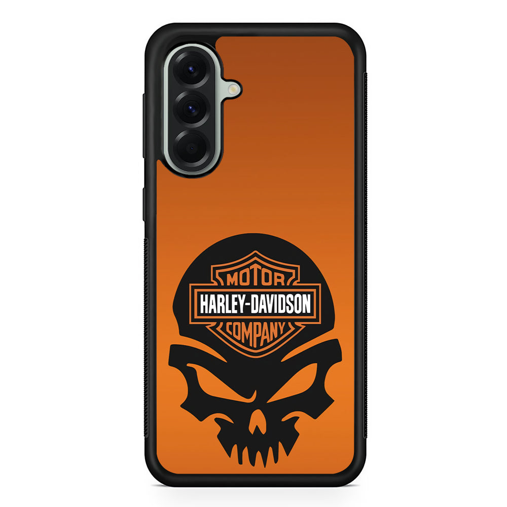 Harley Orange Skull Emblem Samsung Galaxy A56 Case | Durable Samsung Galaxy A56 Cover