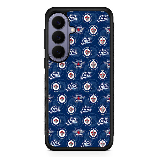 NHL Winnipeg Jets Pattern Samsung Galaxy S26 Case | Durable Rubber Case for Samsung Galaxy S26