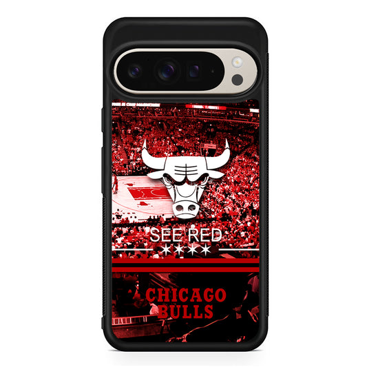 NBA Chicago Bulls See Red Google Pixel 9 Pro Case | Slim Protective Cover
