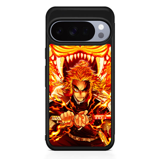 Rengoku Kyojuro Demon Slayer Google Pixel 10 Pro Case | Slim Google Pixel 10 Pro Rubber Case