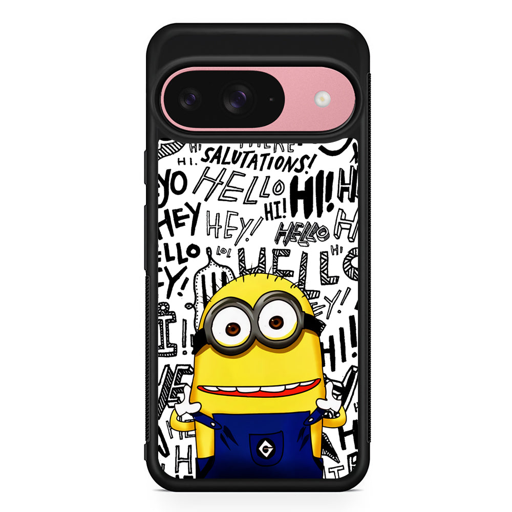 Minions Hail Word Google Pixel 9 Case | Google Pixel 9 Protective Rubber Case