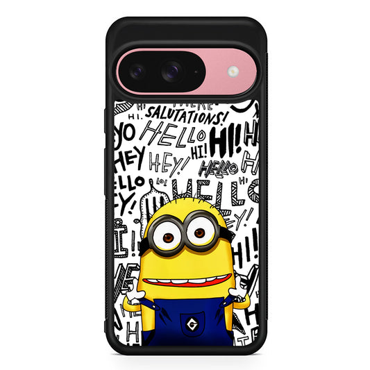 Minions Hail Word Google Pixel 9 Case | Google Pixel 9 Protective Rubber Case