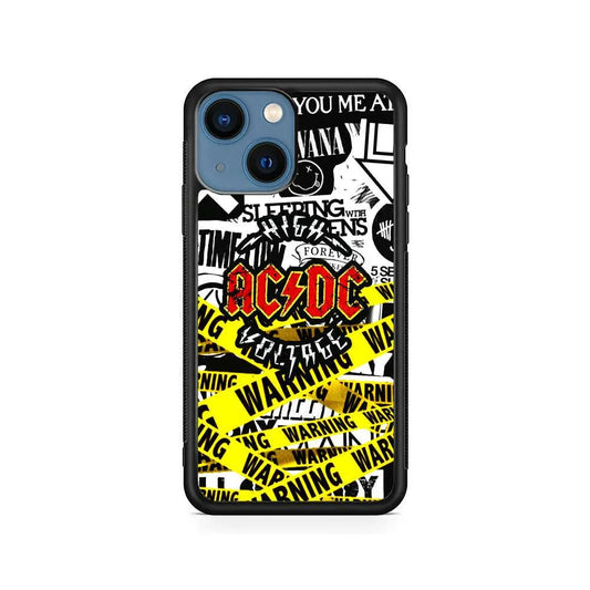 ACDC High Voltage iPhone 15 Plus Case-Rubber / Black (2D Case)-Xtracase
