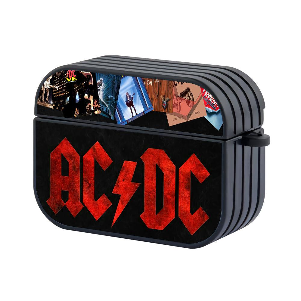 ACDC Red Lightning Hard Plastic Case Cover For Apple Airpods Pro 3-Xtracase