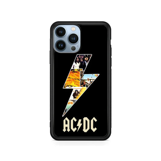 ACDC Rock Band iPhone 13 Pro Case-Rubber / Black (2D Case)-Xtracase