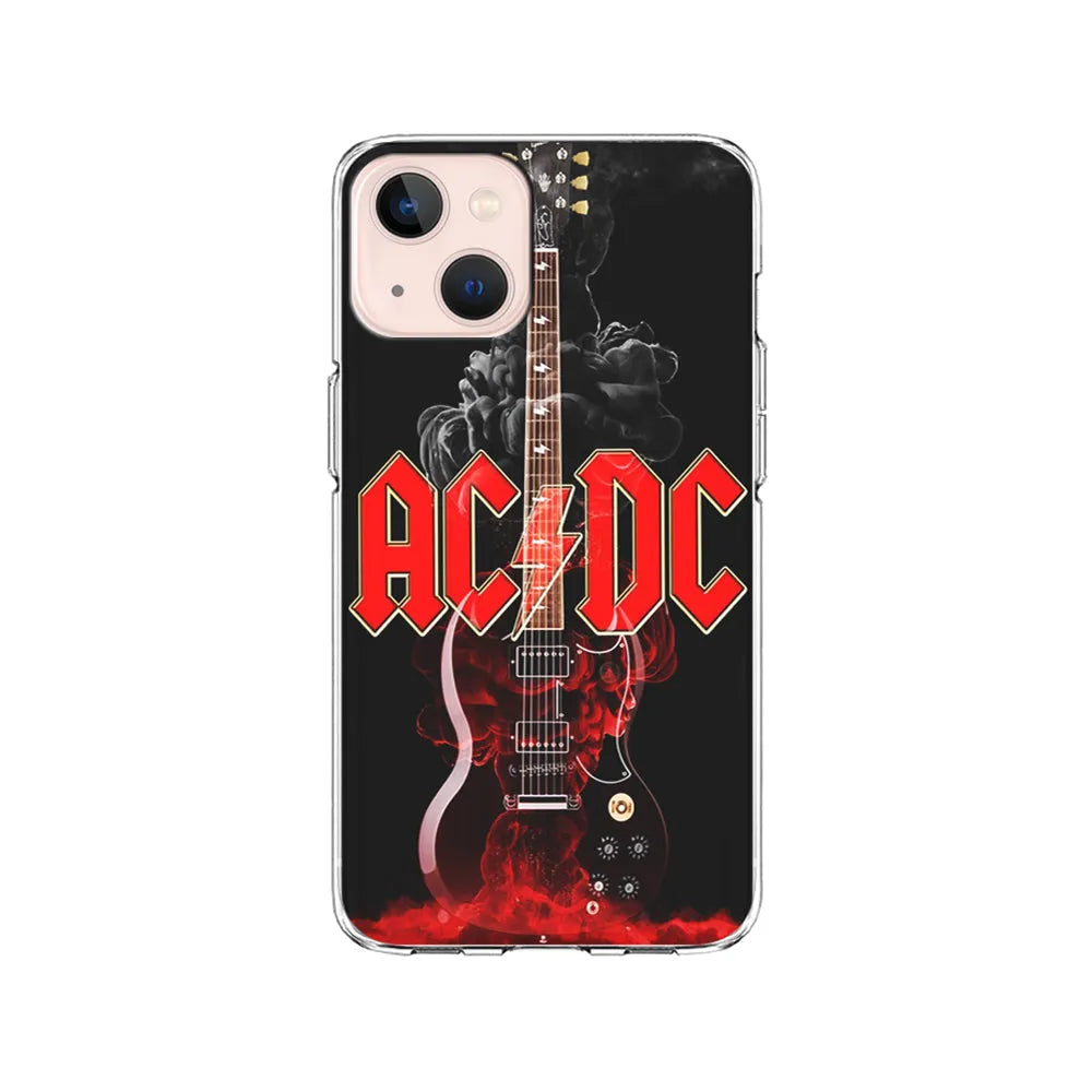 ACDC Rock Guitar iPhone 14 Plus Case-Clear Soft Case-Xtracase