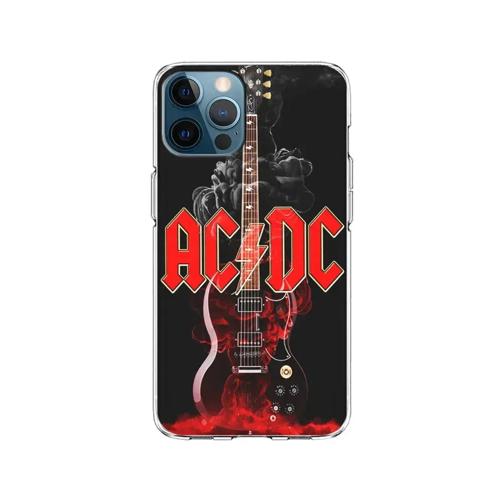 ACDC Rock Guitar iPhone 15 Pro Max Case-Clear Soft Case-Xtracase