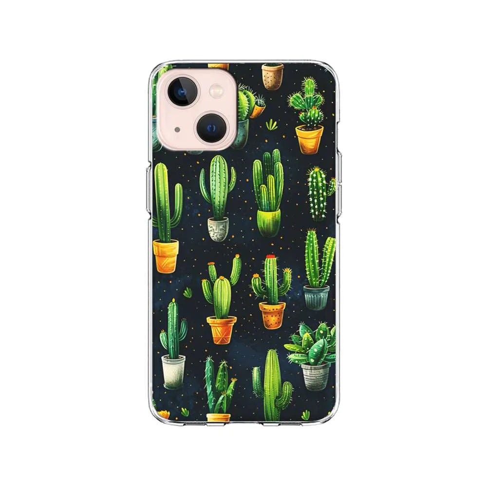 A Collection of Cactus in Pots iPhone 14 Plus Case-Clear Soft Case-Xtracase