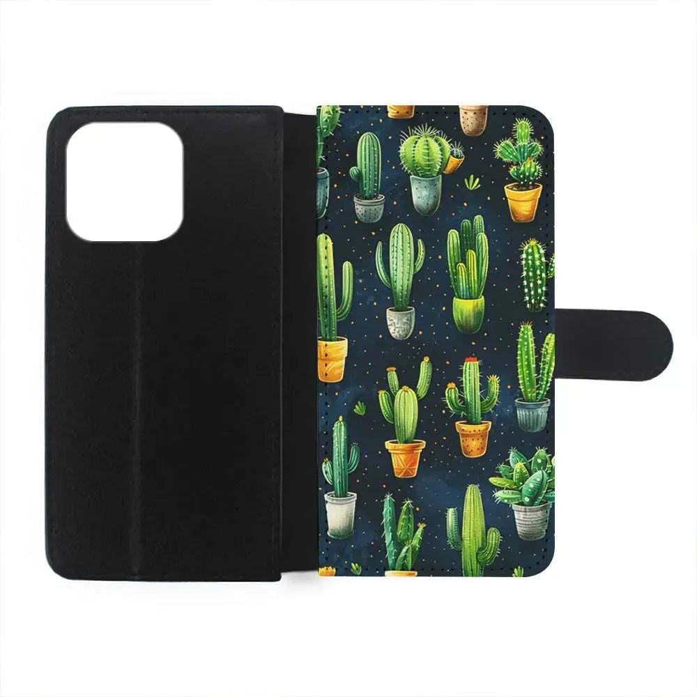 A Collection of Cactus in Pots iPhone 13 Mini Case-Flip Wallet Case-Xtracase