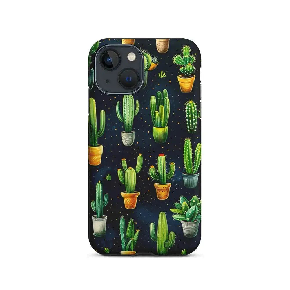 A Collection of Cactus in Pots iPhone 13 Mini Case-2 in 1 Tough Case-Xtracase