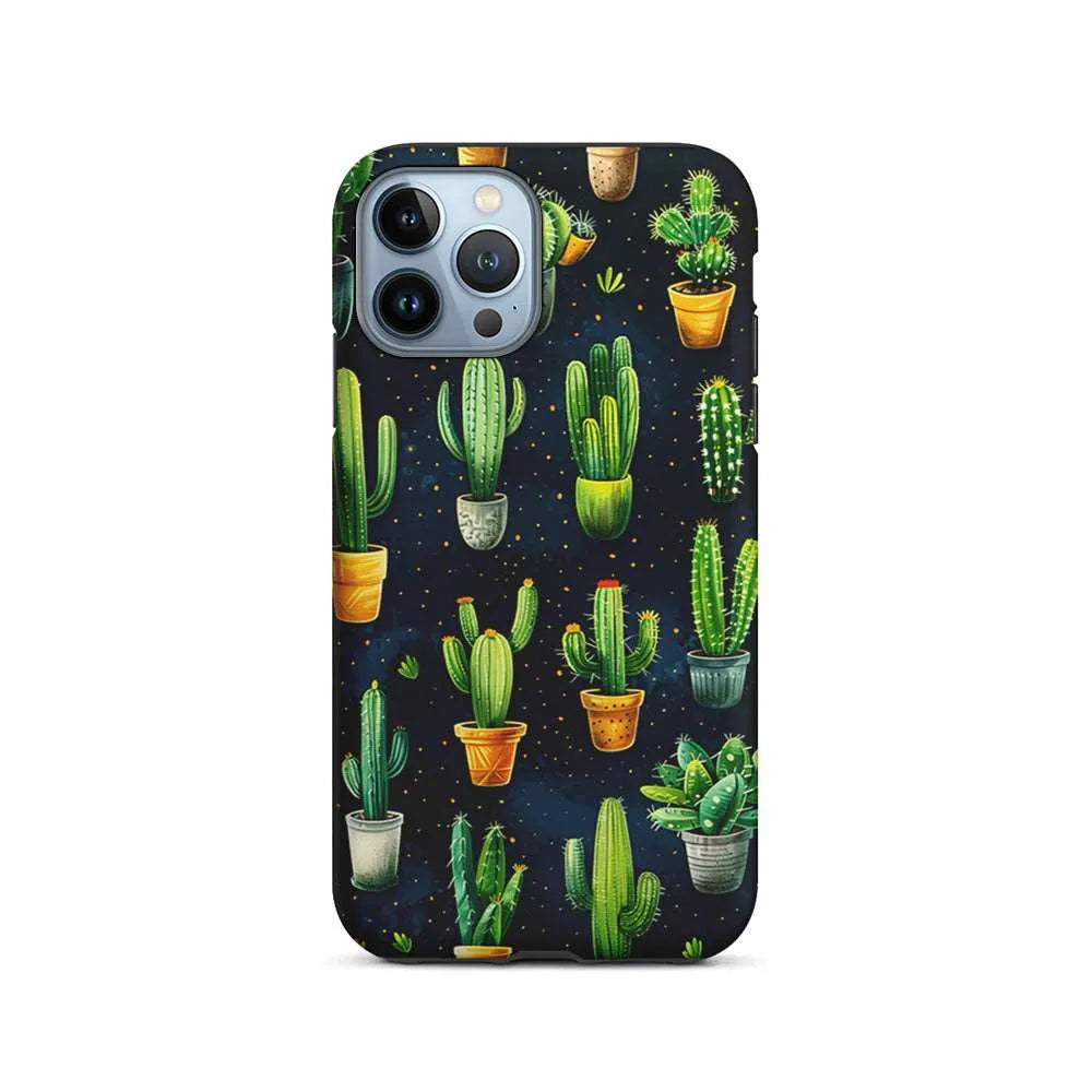A Collection of Cactus in Pots iPhone 15 Pro Max Case-2 in 1 Tough Case-Xtracase
