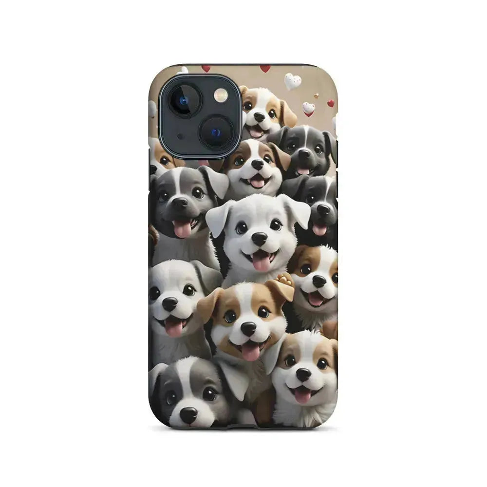A Group of Cute Puppies Dog iPhone 13 Mini Case-2 in 1 Tough Case-Xtracase