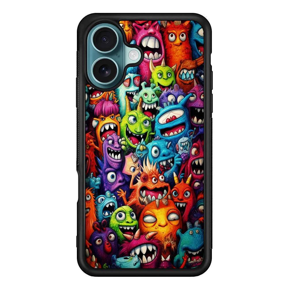 A Lot of Monsters Doodle iPhone 16 Plus Case - Xtracase