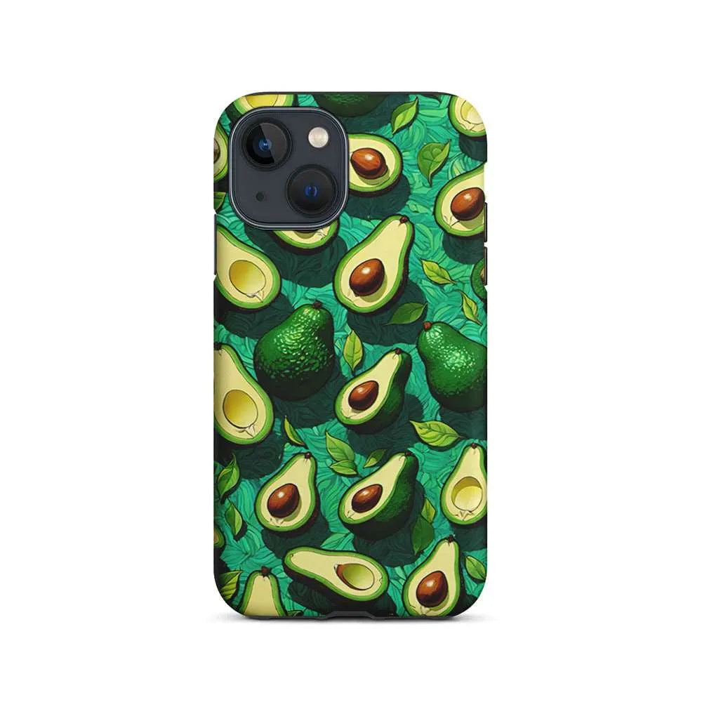 A Pattern of Avocado Cut in Half iPhone 15 Plus Case-2 in 1 Tough Case-Xtracase