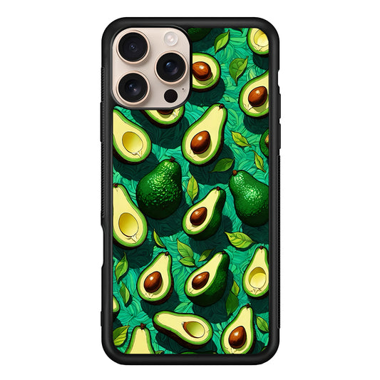 A Pattern of Avocado Cut in Half iPhone 16 Pro Case - iPhone 16 Pro