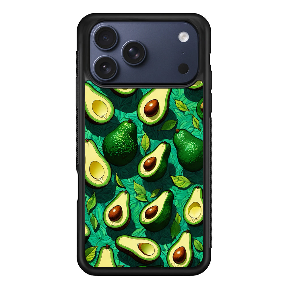 A Pattern of Avocado Cut in Half iPhone 17 Pro Case - Xtracase