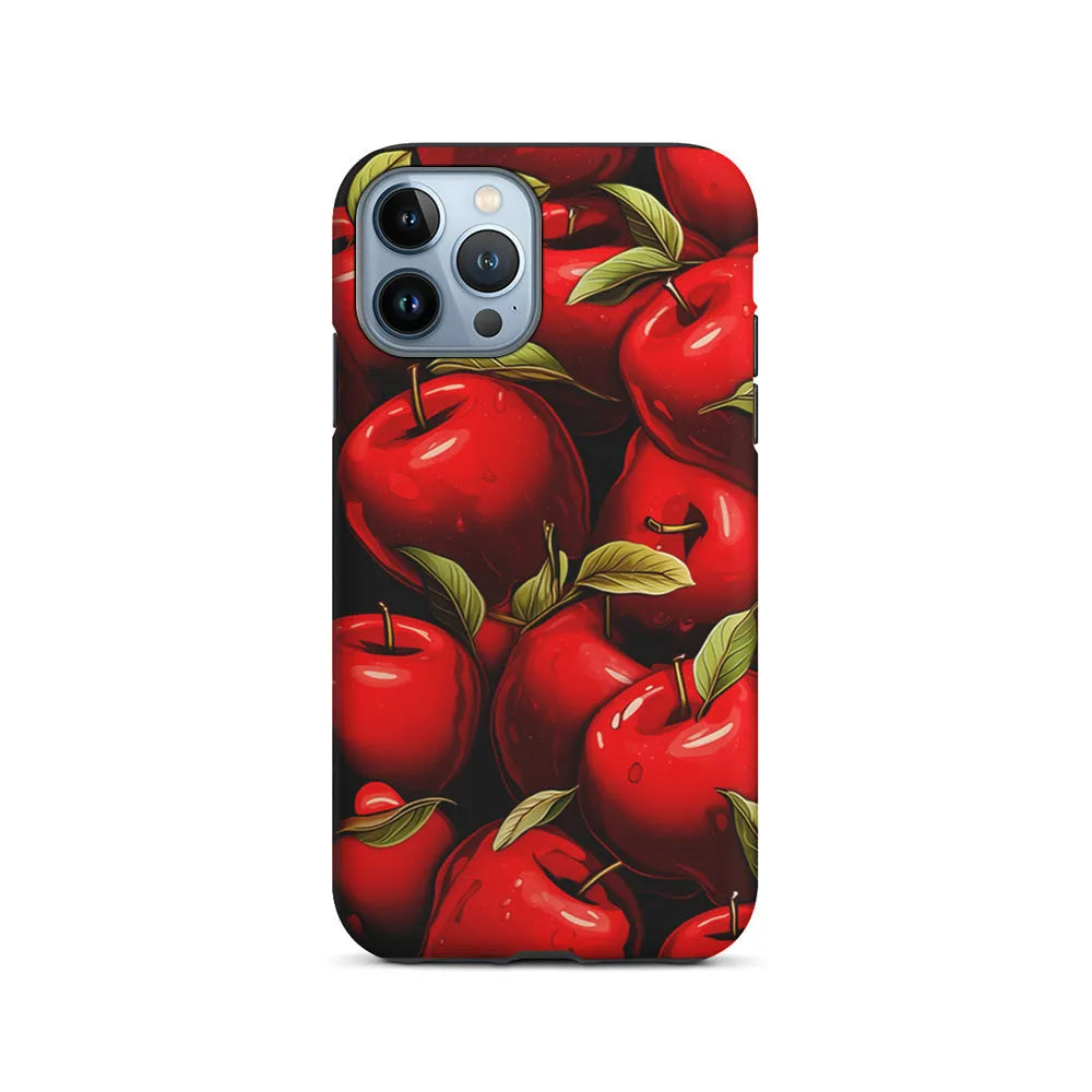 A Red Apple with Leaves iPhone 13 Pro Max Case-2 in 1 Tough Case-Xtracase