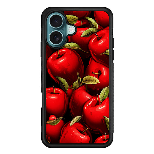 A Red Apple with Leaves iPhone 16 Case - Xtracase