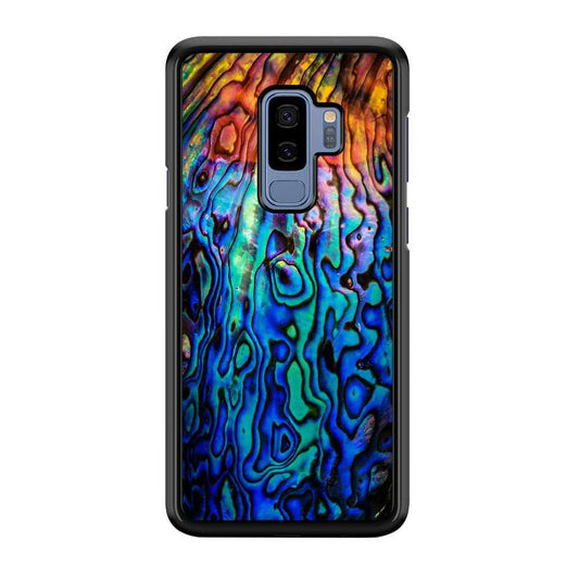 Abalone Shell Colorful Samsung Galaxy S9 Plus Case-Rubber / Black (2D Case)-Xtracase