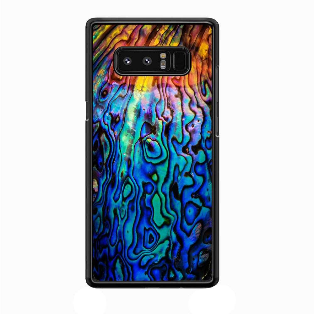Abalone Shell Colorful Samsung Galaxy Note 8 Case-Rubber / Black (2D Case)-Xtracase