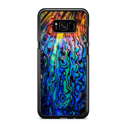 Abalone Shell Colorful Samsung Galaxy S8 Plus Case-Rubber / Black (2D Case)-Xtracase