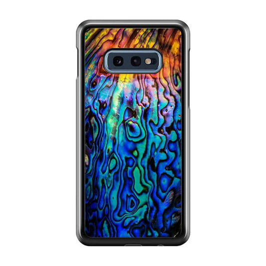 Abalone Shell Colorful Samsung Galaxy S10E Case-Rubber / Black (2D Case)-Xtracase